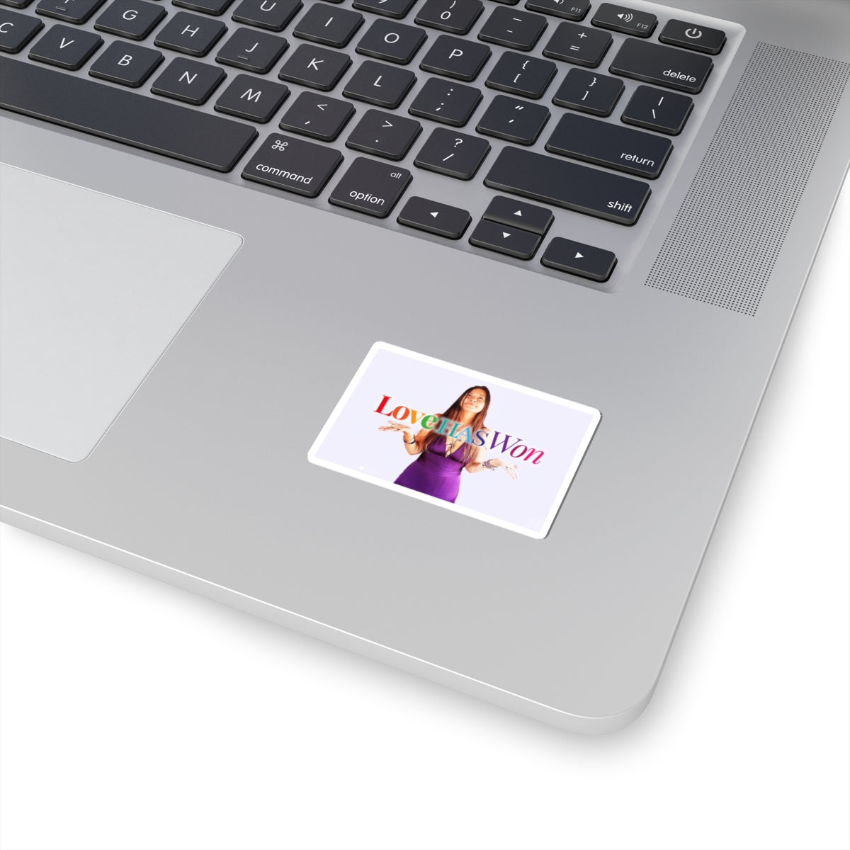 Vibrant Kiss-Cut Stickers - "Love HAS Won" Design for Positive Vibes