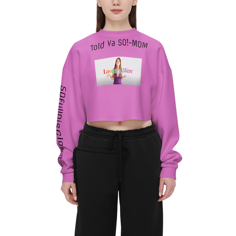 MotherGod Cropped Crewneck Sweatshirt