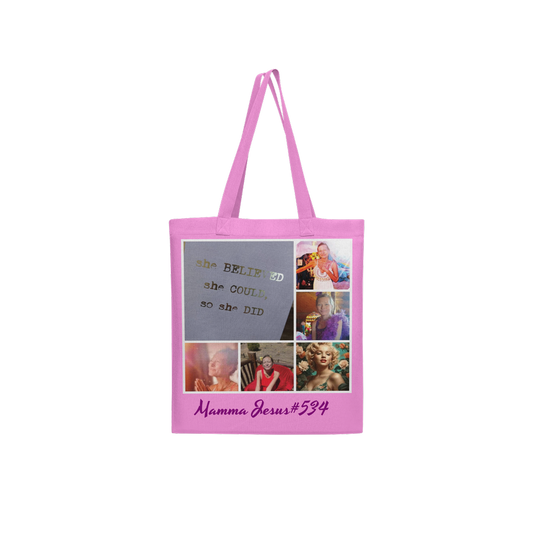 Large MotherGod Love Has Won Tote Bag Lined with Inside Pocket – Linen Like Fabric